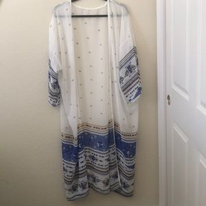 Light weight and extra long cardigan